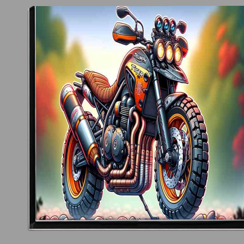 Buy Di-Bond : (Cartoon Triumph Tiger 900 Motorcycle Art)