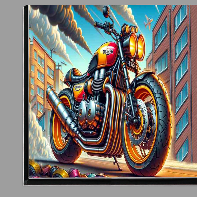 Buy Di-Bond : (Cartoon Triumph X75 Hurricane Motorcycle Art)