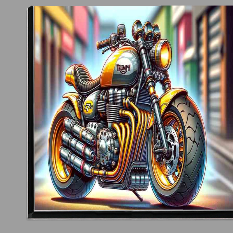 Buy Di-Bond : (Cartoon Triumph X75 Hurricane Motorcycle Art so cool)