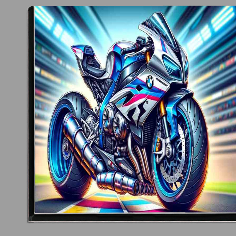 Buy Di-Bond : (Cool Cartoon BMW HP4 Motorcycle Art)
