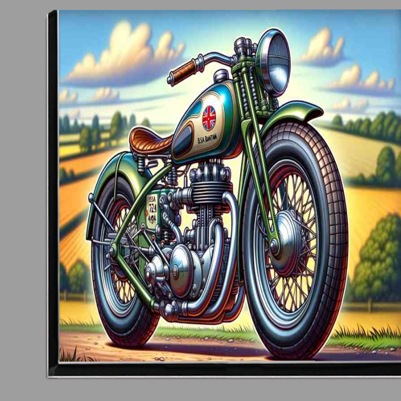 Buy Di-Bond : (Cool Cartoon BSA Bantam Motorcycle Art)