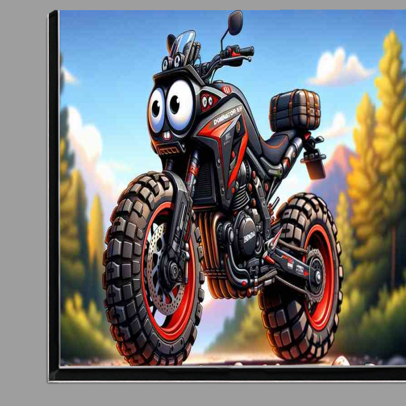 Buy Di-Bond : (Cool Cartoon Honda Dominator 650 Motorcycle Ar)