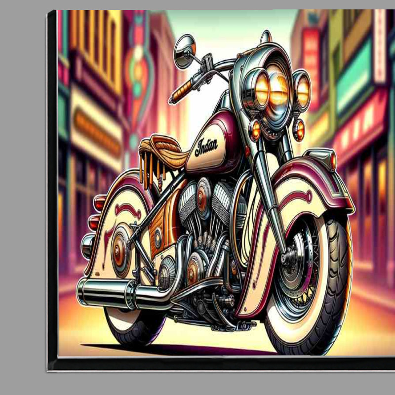 Buy Di-Bond : (Cool Cartoon Indian Chief Vintage Motorcycle Art)