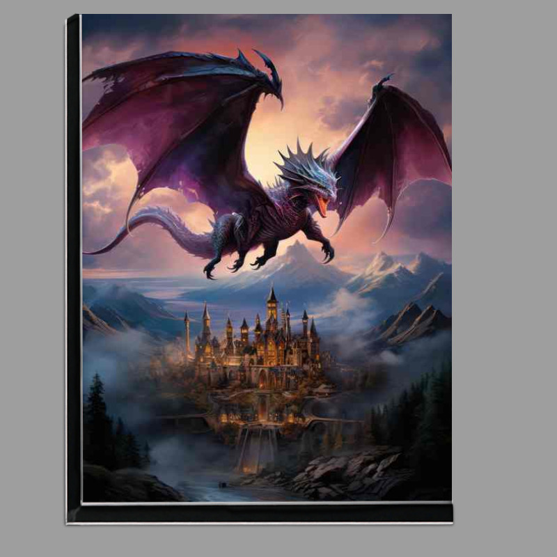 Buy Di-Bond : (A blue dragon flying over a castle)