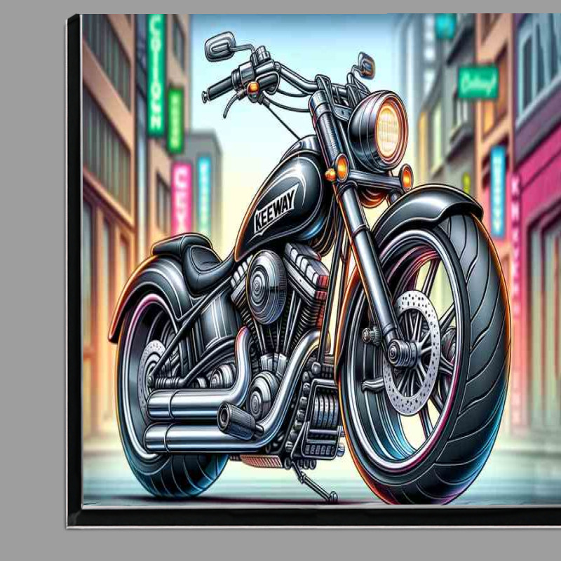Buy Di-Bond : (Cool Cartoon Keeway Cruiser 250 Motorcycle Art)