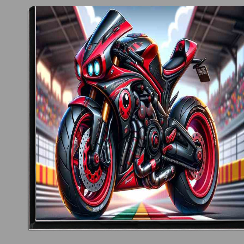 Buy Di-Bond : (Cool Cartoon Moto Morini 350 Sport Motorcycle Art)