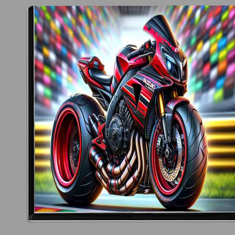 Buy Di-Bond : (Cool Cartoon Suzuki TL1000S Motorcycle Art)