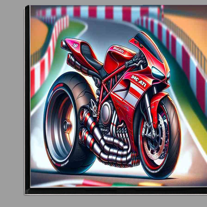 Buy Di-Bond : (Ducati 916 Motorcycle Art cartoon style)