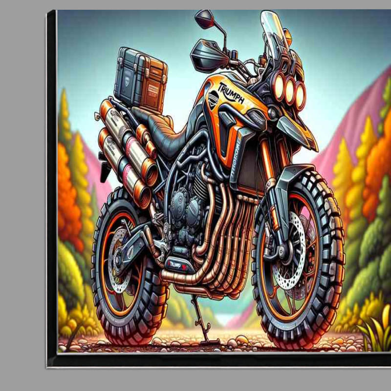 Buy Di-Bond : (Triumph Tiger 900 Motorcycle Art A cartoon style)