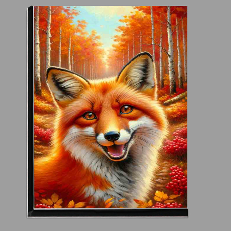 Buy Di-Bond : (Autumn Woods the head of a spirited fox)