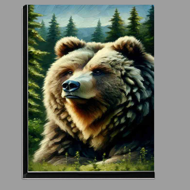 Buy Di-Bond : (Bear in Wilderness head of a majestic bear)