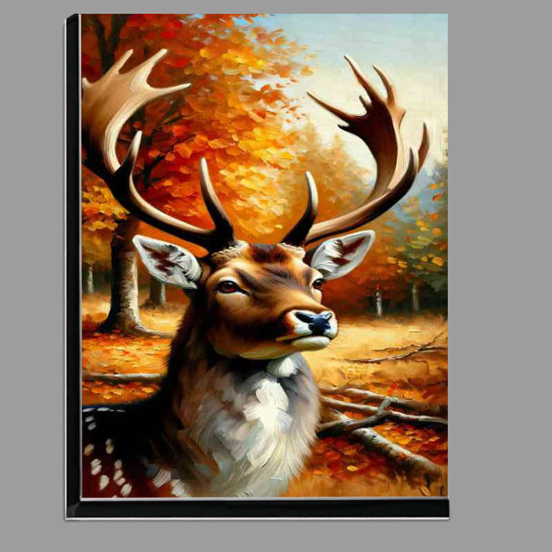 Buy Di-Bond : (Deer Stag in Autumn Forest the noble stag)