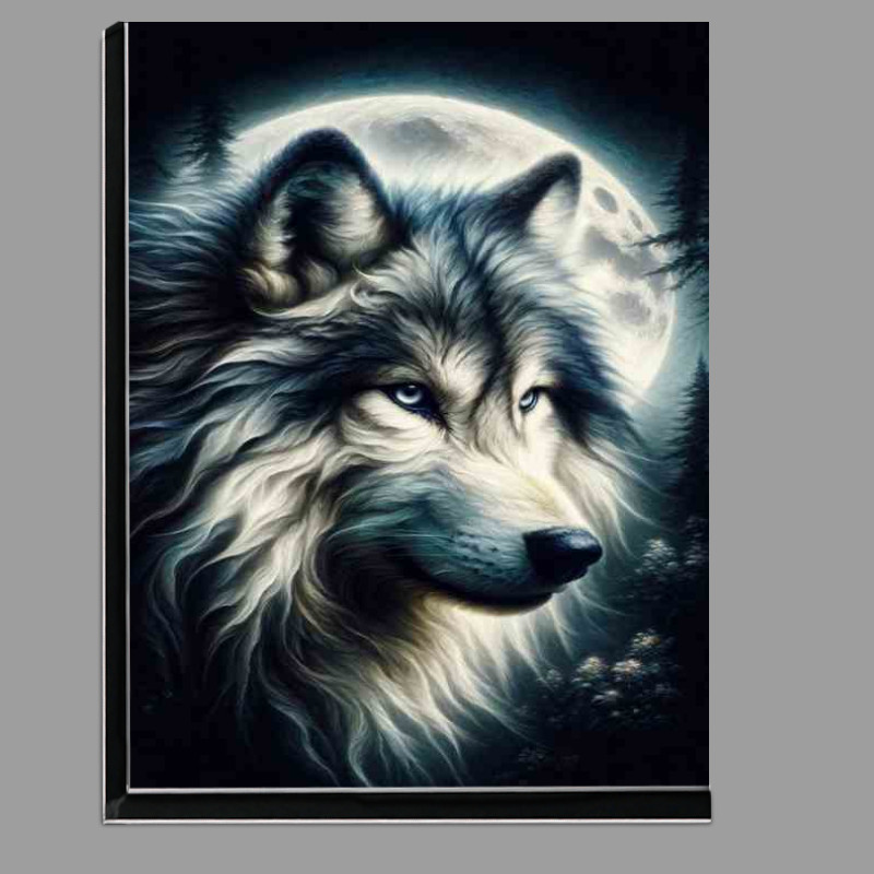 Buy Di-Bond : (Ethereal Wolf in Moonlit Forest with its enriched head)