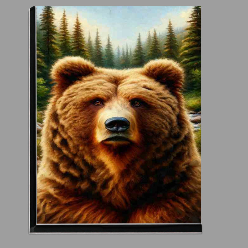 Buy Di-Bond : (Majestic Bear in Wilderness in a Oil Painting look)