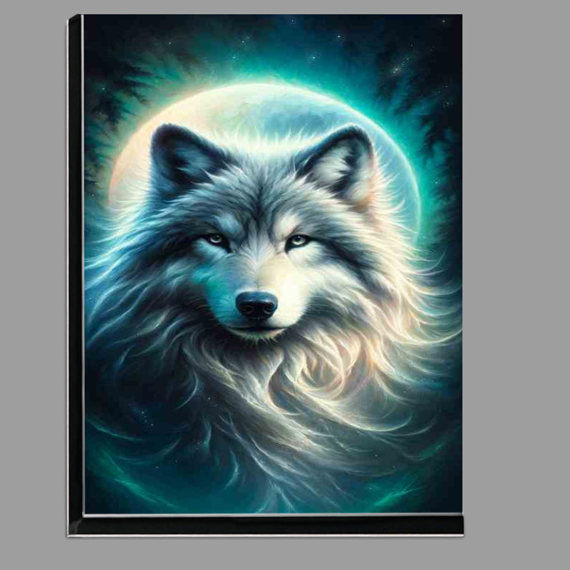 Buy Di-Bond : (Moonlit Forest head of an ethereal wolf)