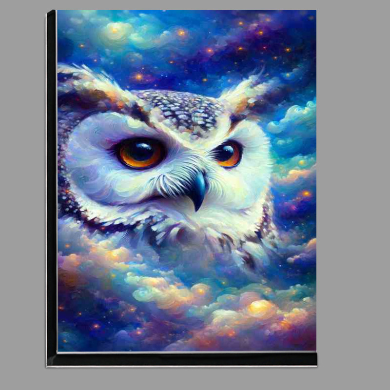 Buy Di-Bond : (Owl Gaze Impressionist Night Sky head)