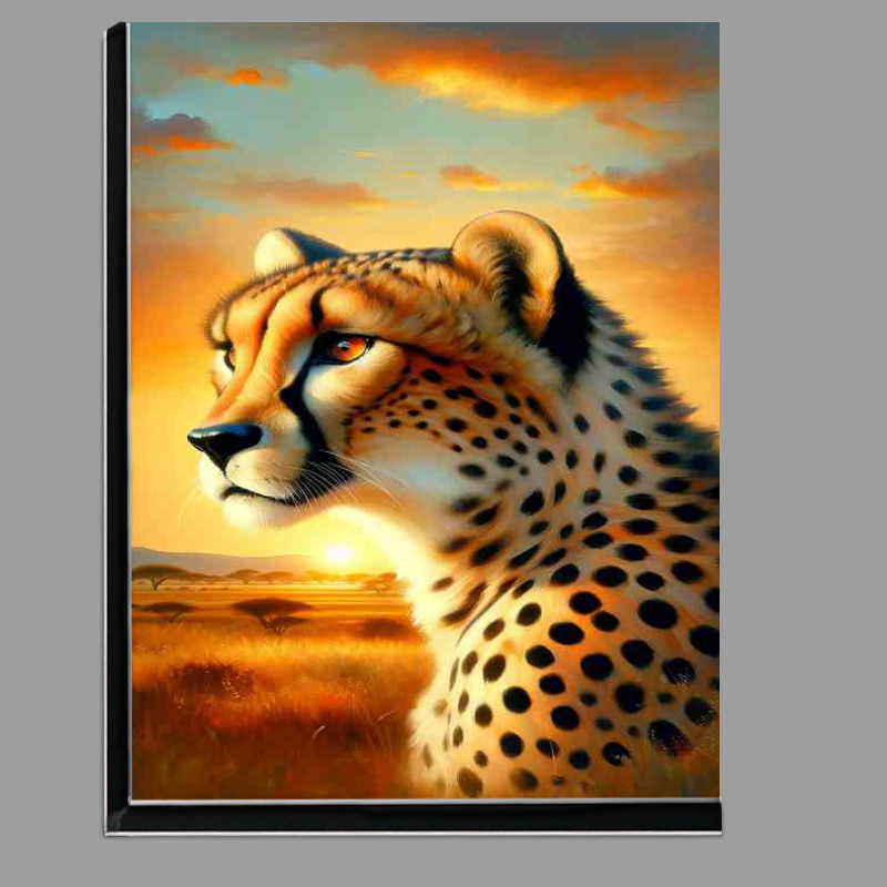 Buy Di-Bond : (Savanna Sunrise head of an elegant cheetah)