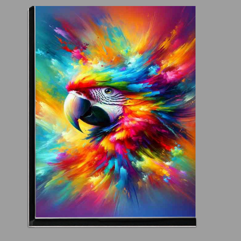 Buy Di-Bond : (Vibrant Parrot Splendor Abstract Color Explosion)