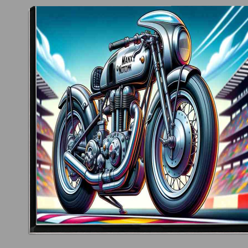 Buy Di-Bond : (Cartoon Manx Norton Motorcycle Art A cartoon style)