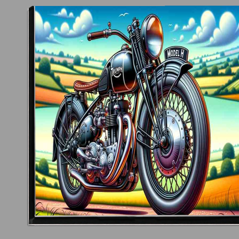 Buy Di-Bond : (Cartoon Triumph Model H Motorcycle Art A cartoon style)
