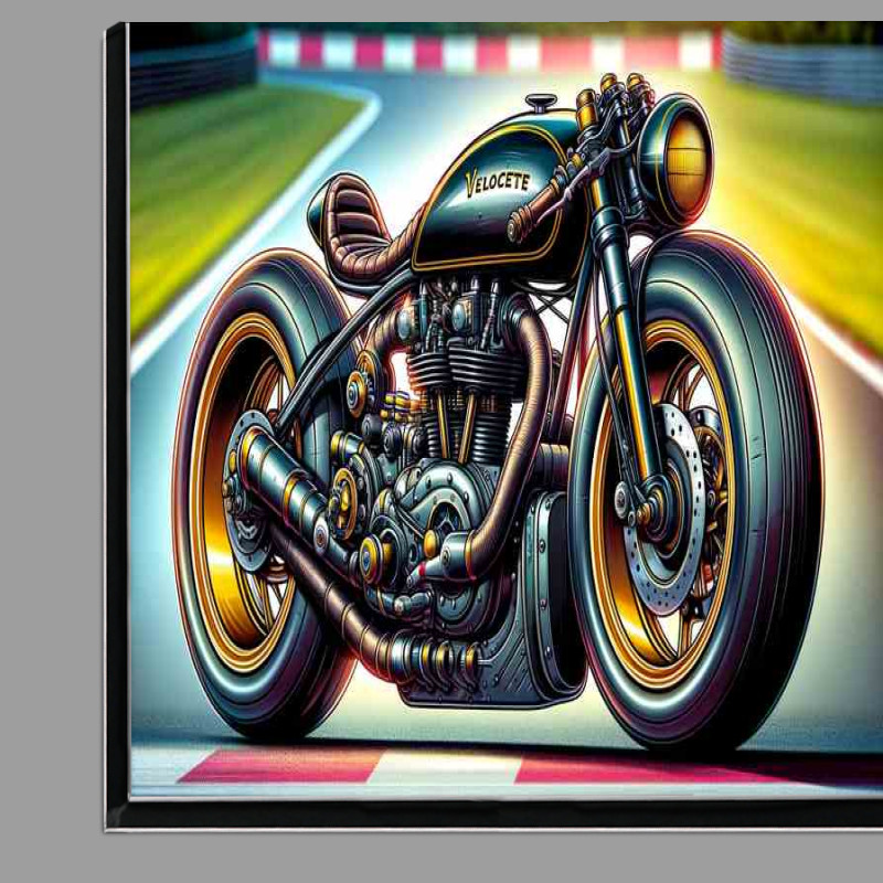 Buy Di-Bond : (Cartoon Velocette Venom Motorcycle Art A cartoon style)