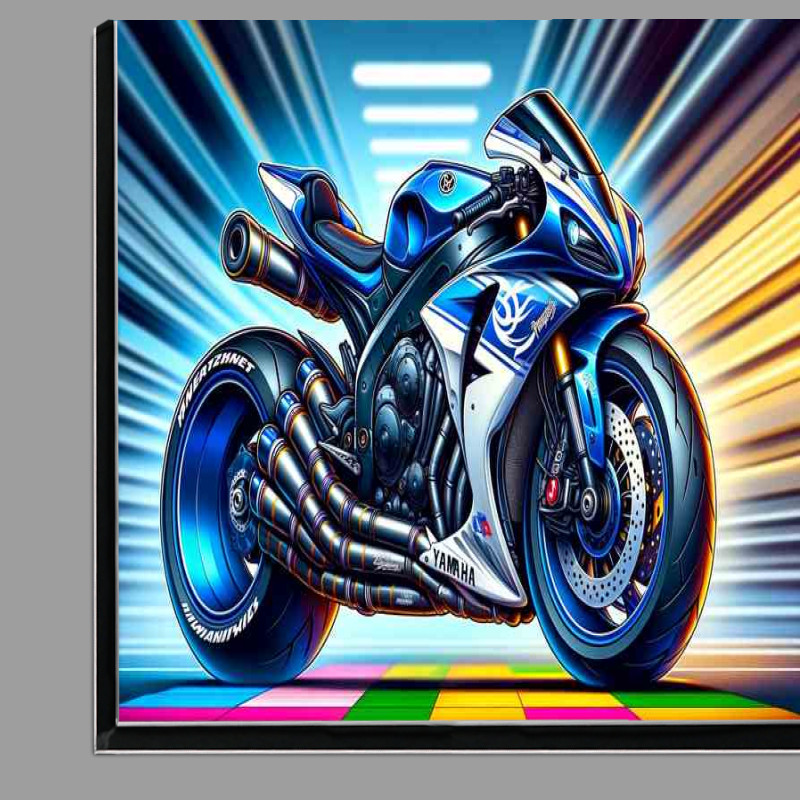 Buy Di-Bond : (Cool Cartoon Yamaha R1 Motorcycle Art)