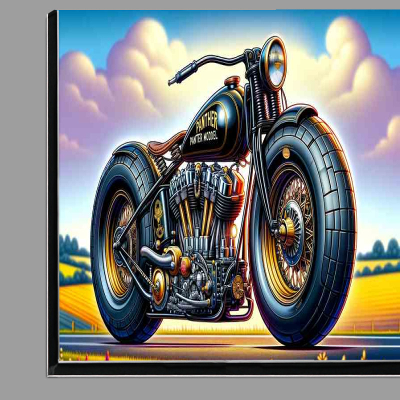 Buy Di-Bond : (Panther Model Motorcycle Art A cartoon style)