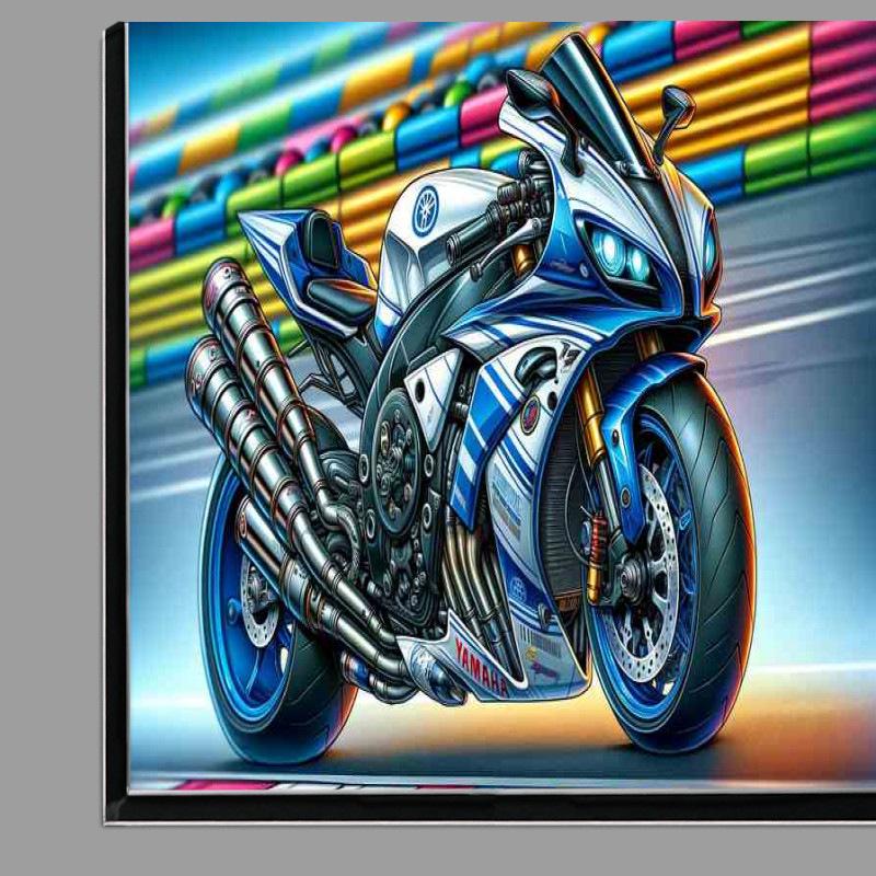 Buy Di-Bond : (Yamaha R1 Motorcycle Art A cartoon style)