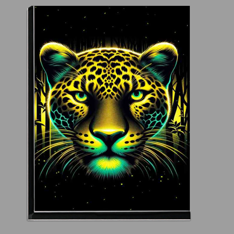Buy Di-Bond : (A fierce leopards head with neon yellow and black tones)
