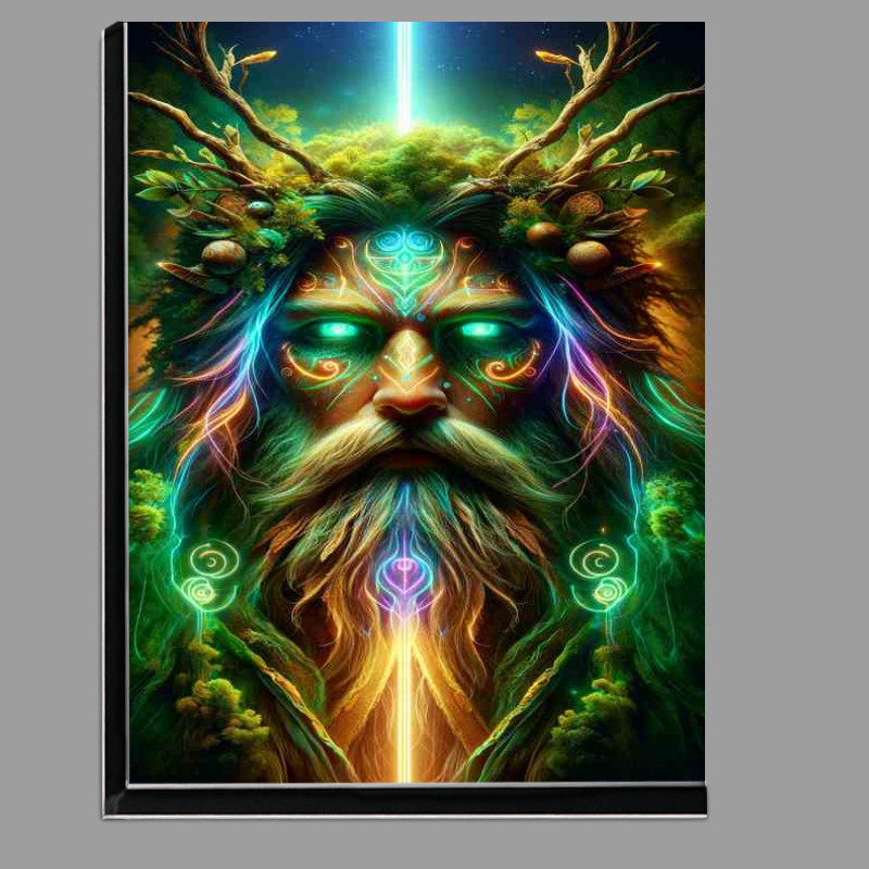 Buy Di-Bond : (A majestic pagan god enveloped in mystical neon colors)