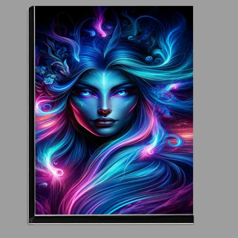 Buy Di-Bond : (A mythical siren head with surreal neon colors)