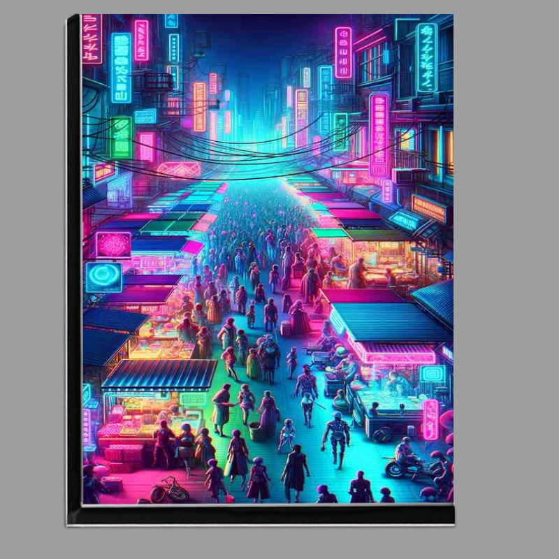 Buy Di-Bond : (A neon lit cyberpunk marketplace bustling with activity)