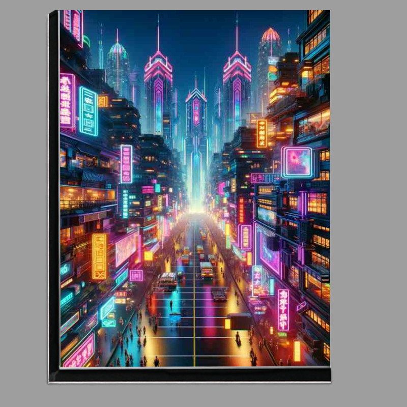 Buy Di-Bond : (A vertical view of a neon lit cyberpunk city street)