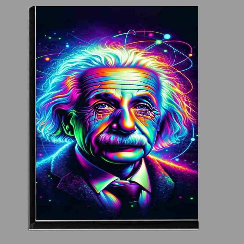 Buy Di-Bond : (Albert Einstein reimagined with vibrant neon colors)
