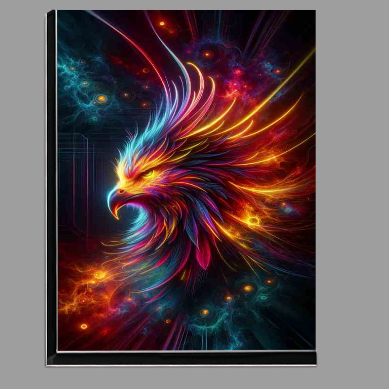 Buy Di-Bond : (Phoenix head glowing with intense neon colors)