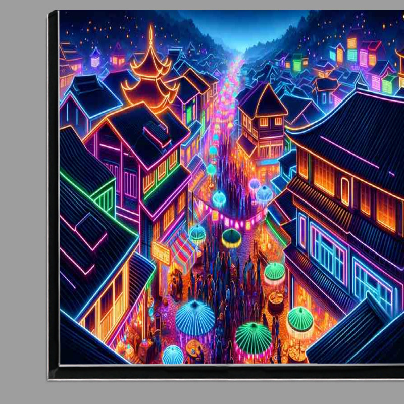 Buy Di-Bond : (A neon festival in a traditional village at night)