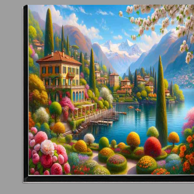 Buy Di-Bond : (Blossoming Serenity Spring Beauty at Lake Como Italy)
