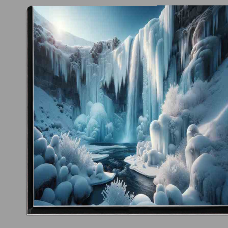 Buy Di-Bond : (Crystal Silence An Icy Waterfall in Iceland)