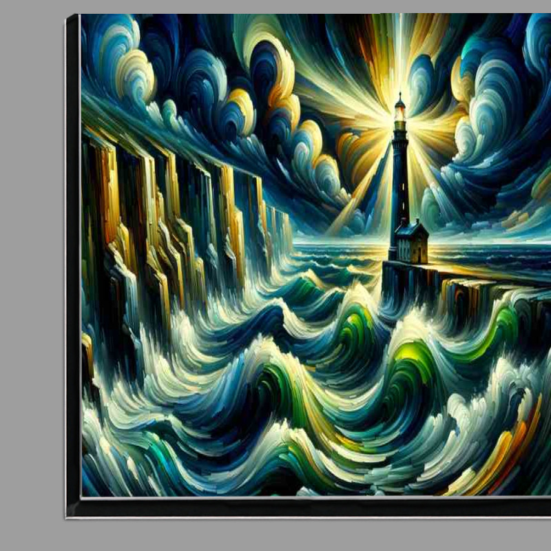 Buy Di-Bond : (Lighthouse Beacon A Stormy Seascape)