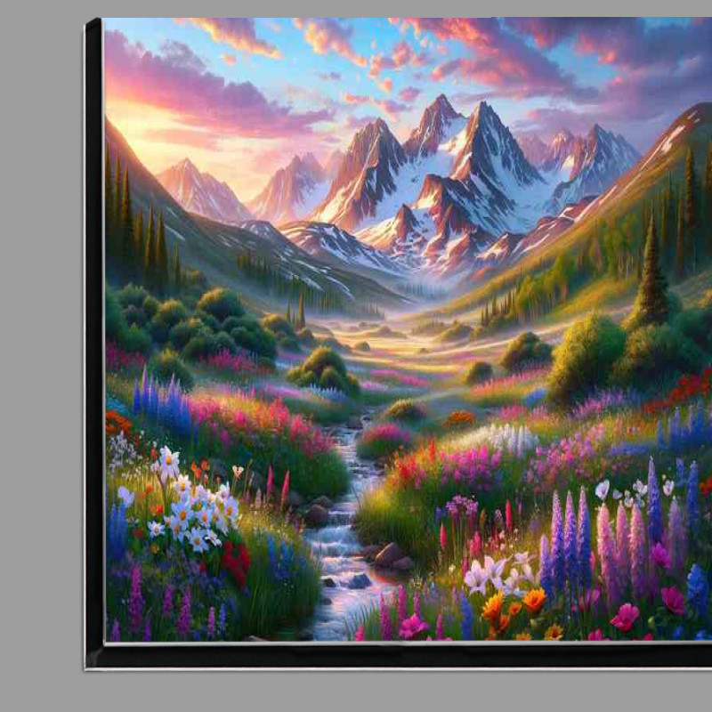 Buy Di-Bond : (Floral Symphony Spring Dawn in the Colorado Mountains)