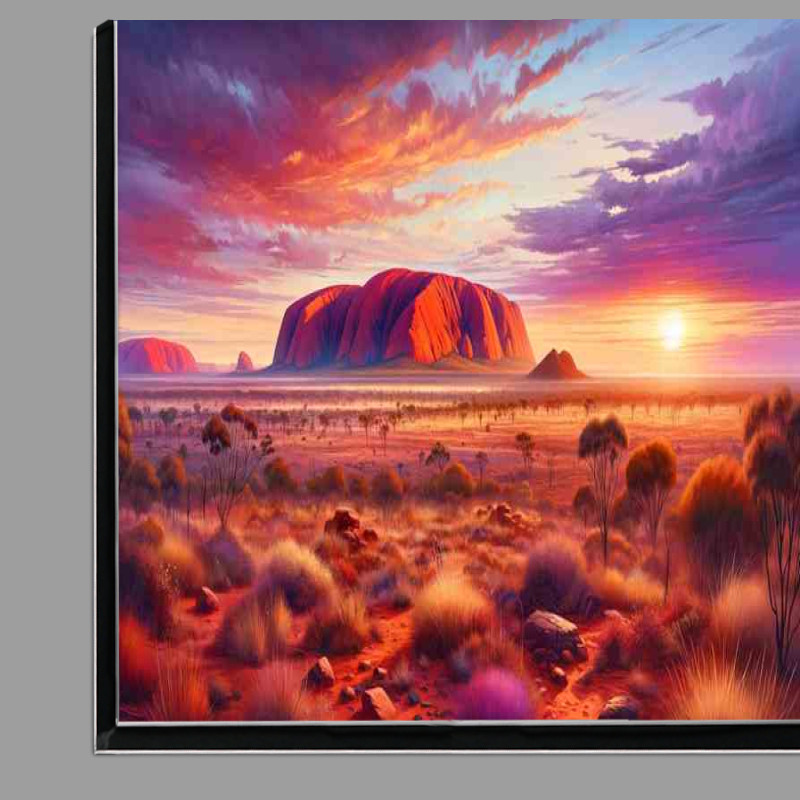 Buy Di-Bond : (Summer sunrise in the Australian Outback Uluru Ayers Rock)