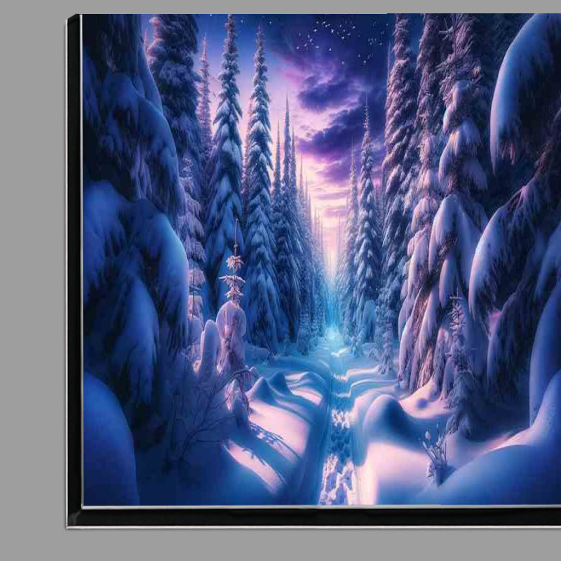 Buy Di-Bond : (Enchanted Twilight A Snowy Forest Path in Canada)