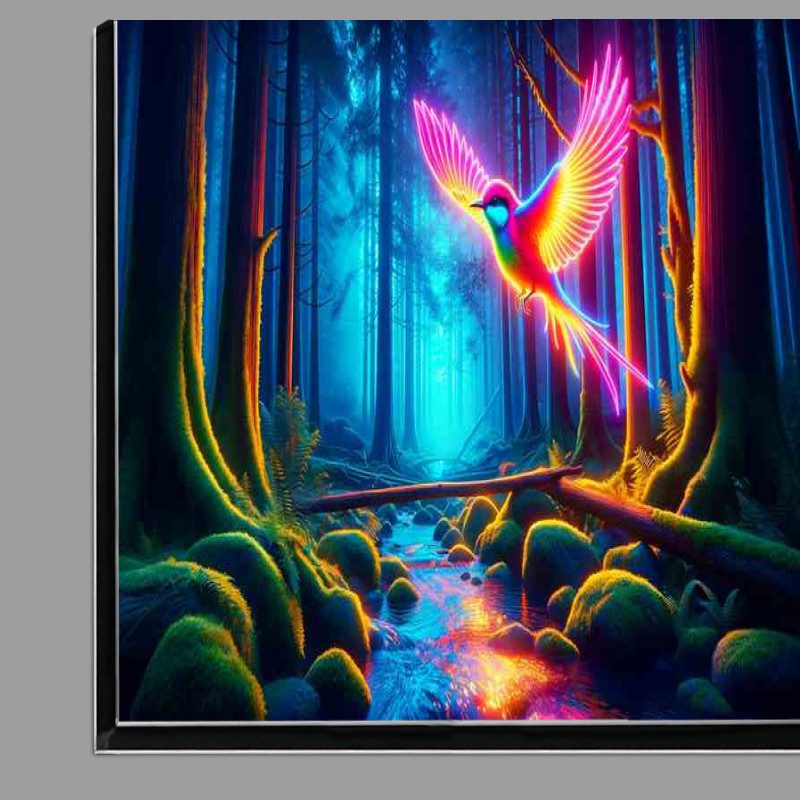 Buy Di-Bond : (Flight Neon Bird Over Twilight Stream)