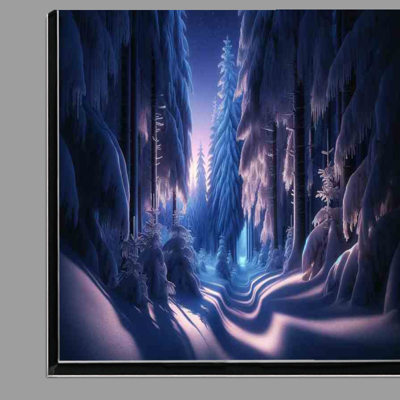 Buy Di-Bond : (Glimmering Solitude A Frozen Forest at Twilight)