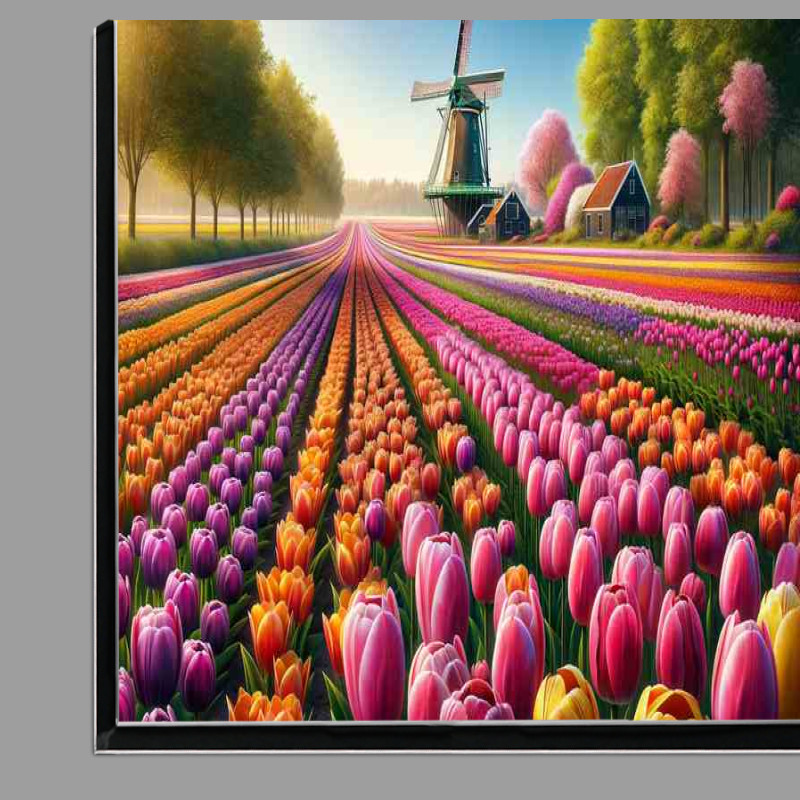 Buy Di-Bond : (Radiant Bloom Spring Awakening in the Dutch Tulip Fields)