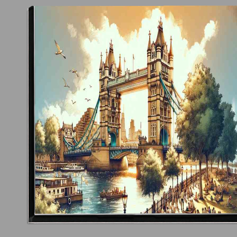 Buy Di-Bond : (Summer day in London UK The historic Tower Bridge)