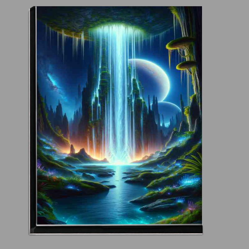 Buy Di-Bond : (A unique vertical view from a fantasy planet magnifice waterfall)