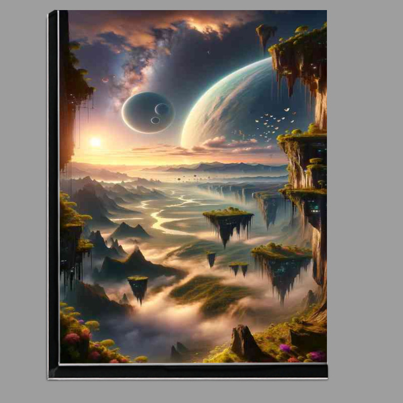 Buy Di-Bond : (A vertical view from a fantasy planet show casing green beauty)
