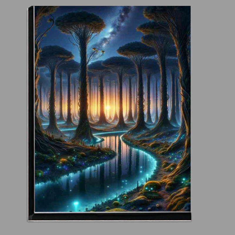 Buy Di-Bond : (A view from a fantasy planet depicting blue open rivers)
