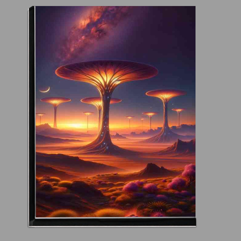 Buy Di-Bond : (Planet The scene depicts a vast open tree landscape)